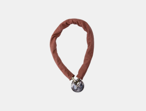 Leather Chain Lock Brown