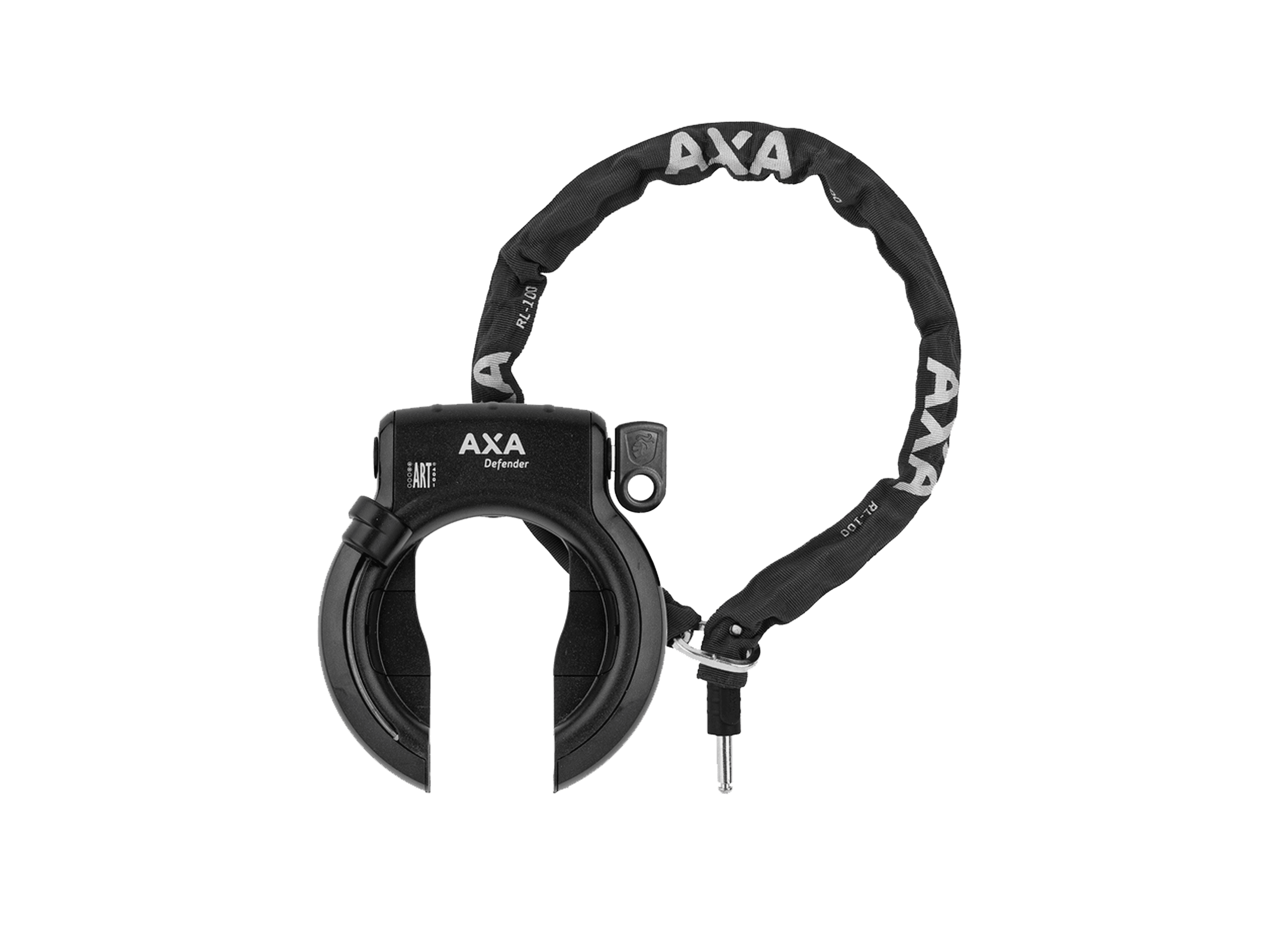 AXA Defender Serrure à cadre, argent/noir + Chaîne, 1 m + sac de AXA Defender Serrure à cadre, argent/noir + Chaîne, 1 m + sac de